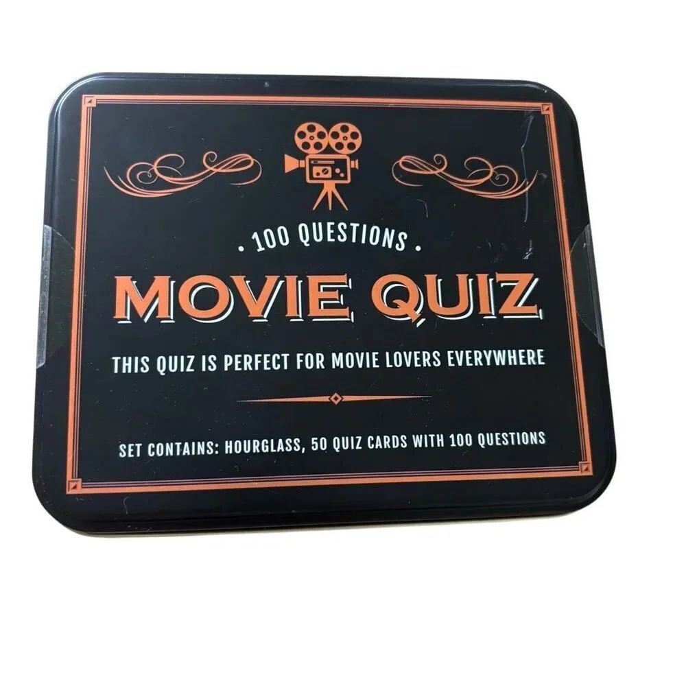 Movie Quiz Trivia Game Tin 100 Questions For Movie Lovers Everywhere *New*